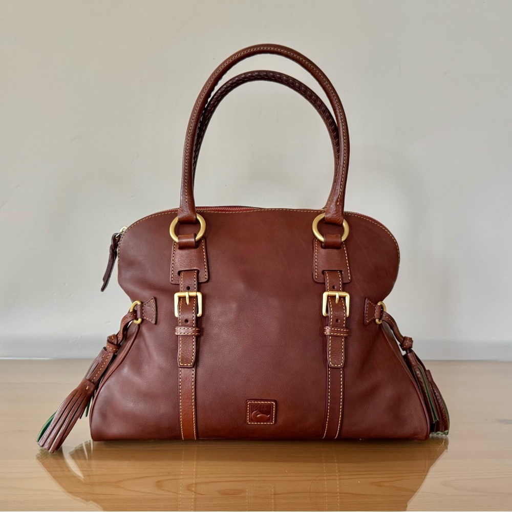 Dooney & Bourke - Florentine Domed Buckle Satchel in chestnut